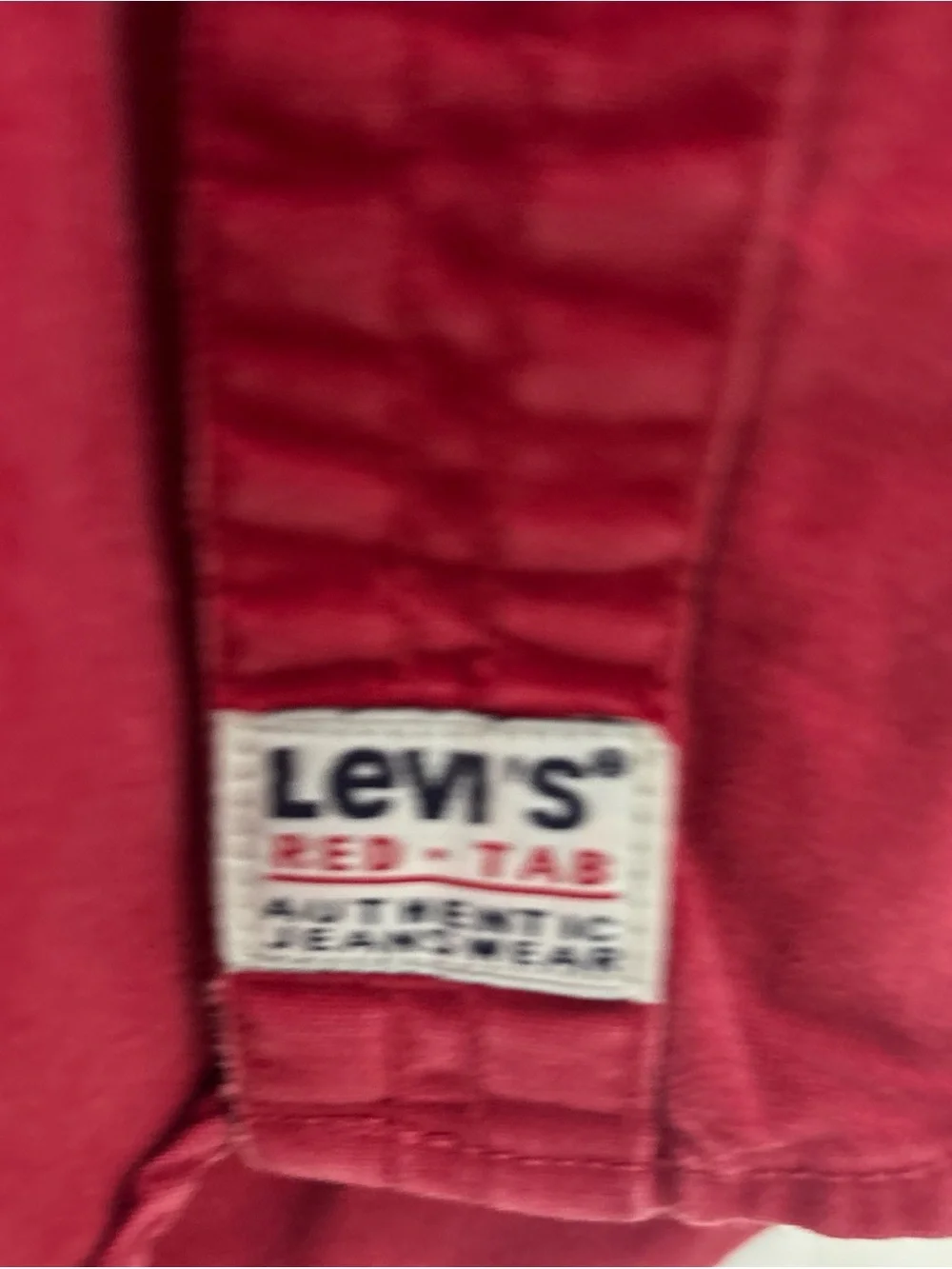 Levi's Red Cotton Button-Up Shirt Jacket Vintage - Picture 10 of 10